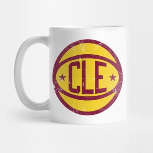 Cleveland Retro Ball - White Mug